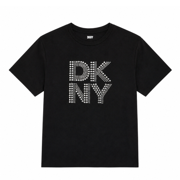 Dkny T-shirts hauts et polos Blanc - T-shirt coupe dcontracte strass LO GO - S - Ref 37 €